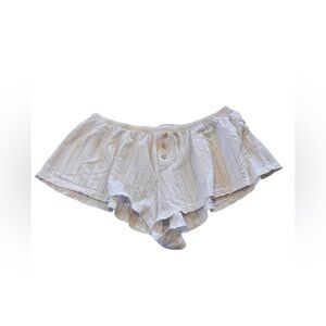 EBERJEY Waffle Knit Lounge Shorts White Size Small - Lightweight